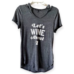 Signature Studio Gray Short Sleeve Tee Let's WINE About It